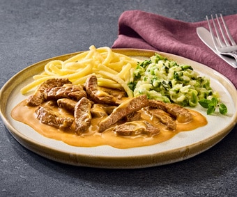 Émincé de boeuf dans sa sauce à la crème (Numéro d’article 01681)