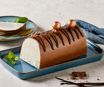 Bûche crème glacée à la vanille au chocolat (Numéro d’article 12223)