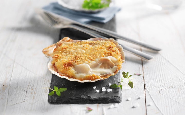 Coquilles Saint-Jacques en sauce champagne (Numéro d’article 16142)